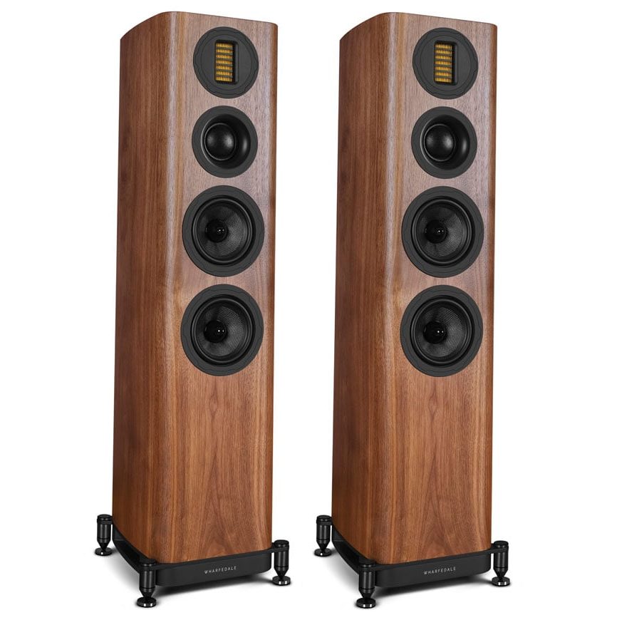 Wharfedale Evo 5.3 floorstanding speakers in walnut