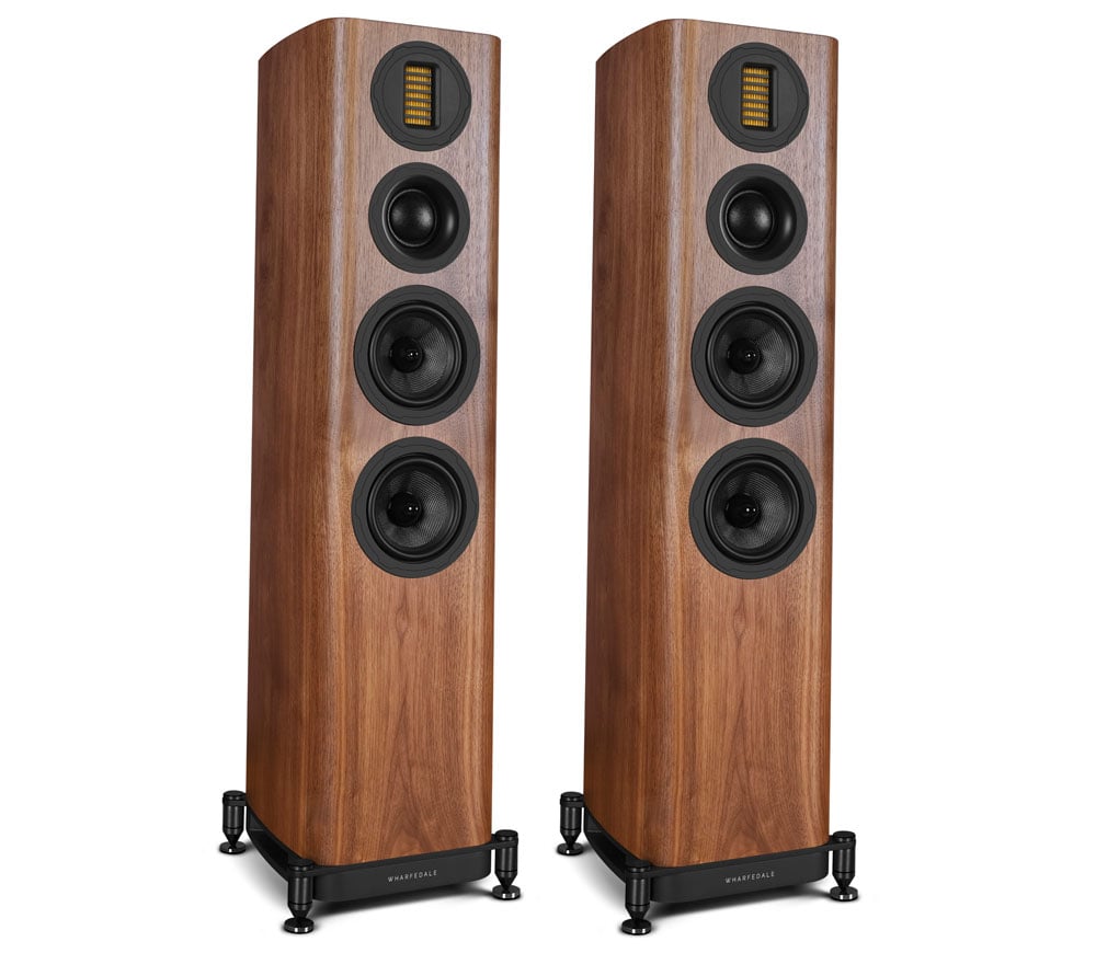 Wharfedale Evo 5.3 floorstanding speakers in walnut