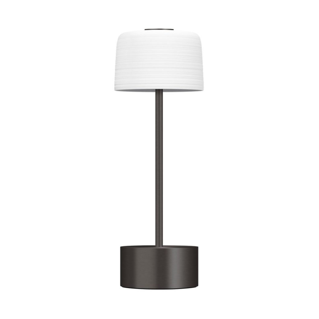 J.L Coquet, Hémisphère White Satin, Matt black standing lamp