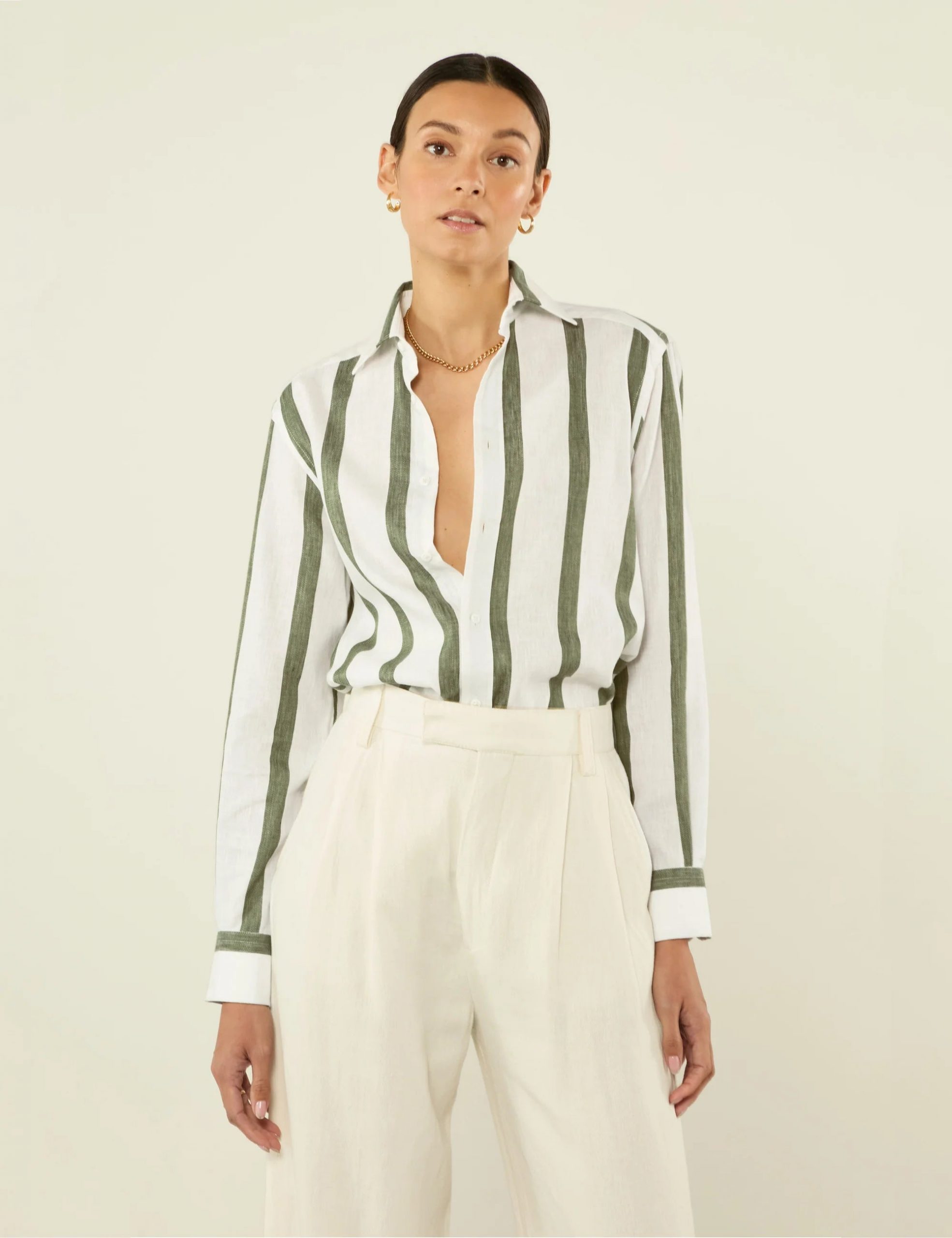 The Boyfriend: Weave, Khaki Stripe - Image 2